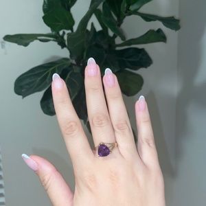Clyde Duneier 10k gold amethyst ring
